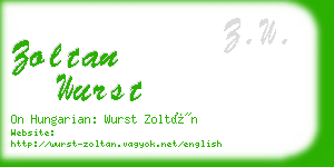 zoltan wurst business card